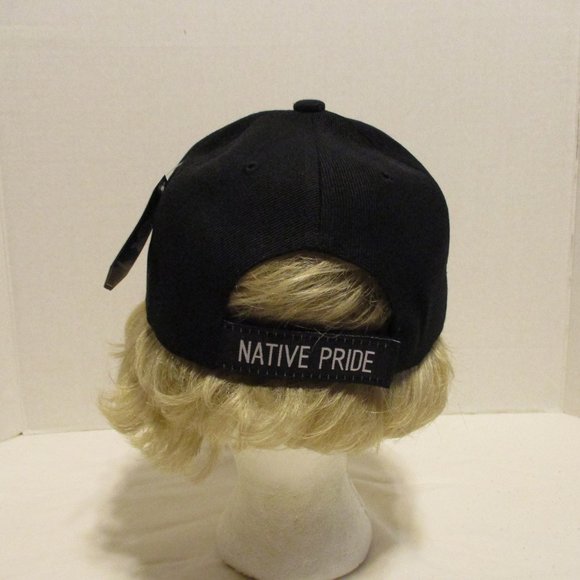 Native Pride Hat NEW 1997 Big Bear Black Yellow White Embroiderd Eagle Cap main image 9
